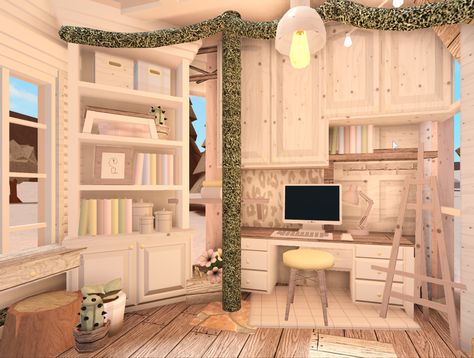 Instagram : @_bloxburg_builds__ Modern Family House, Blocksburg Room Ideas￼, Boho Office, Bloxburg House Ideas 1 Story, House Decorating Ideas Apartments, Small House Layout, Simple Bedroom Design, Tiny House Layout, Diy House Plans