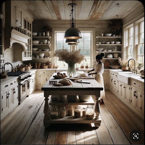 Rustic Country Kitchens, Rustic Kitchen Island, Breaking Bread, Farmhouse Kitchen Island, Trending Ideas, Rustic Kitchen Design, Farmhouse Kitchen Design, Rustic Farmhouse Kitchen, Farm Kitchen