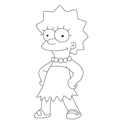 how to draw lisa simpson Lisa Simpson Drawing Easy, Lisa Simpson Drawing, Simpsons Drawings, Simpsons Characters, Drawing Lessons For Kids, Matt Groening, Comics Art, Rock Painting Art, Black And White Drawing