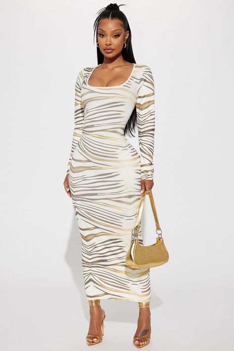 Zara Sweater Maxi Dress - Cream/combo Dress Animal Print, Sheer Clothing, Sweater Maxi Dress, Fashion Nova Outfits, Dress Cream, Zara Sweater, Xl Fashion, Tshirt Outfits, Cream Dress