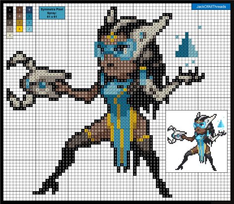 Overwatch Pixel Art Grid, Overwatch Pixel Art, Crochet Patches, Videos Humor, Bead Templates, Kandi Ideas, Perler Art, Beads Design, Hama Beads Design