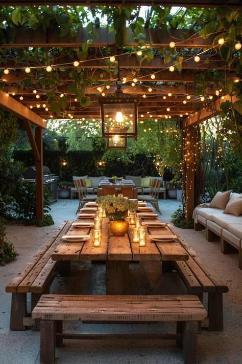 The Future of Backyard Design: Trends to Watch Backyard Vision Board, Best Courtyard Design, Backyard Eating Spaces, Italy Inspired Backyard, Backyard Patio Lighting Ideas, Maximalist Backyard, European Outdoor Patio, European Inspired Backyard, Garden Inspo Ideas