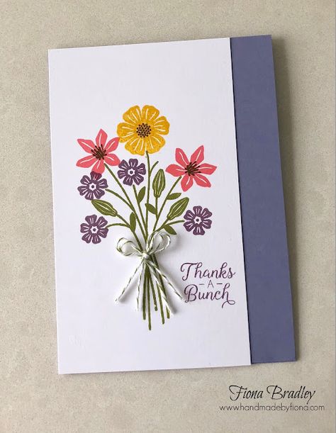 Candle Designs, Handmade Thank You Cards, Thanks A Bunch, Making Greeting Cards, Spring Cards, Stamping Up Cards, Handmade Greetings, Card Making Inspiration, Card Layout