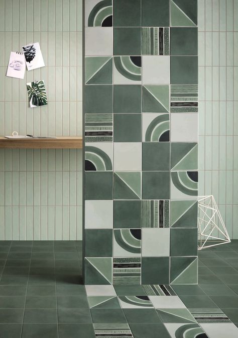 In the Name of Decor, Material, Color Toilet Tiles, Green Tiles, Floor Edging, Traditional Tile, Create Decor, Tile Stores, Bathroom Wall Tile, Green Tile, Green Decor