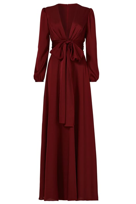 Jill  Stuart Monohan dress Red Long Sleeve Gown, Oxblood Dress, Dress Red Long, Long Sleeve Ball Gowns, Gown Fashion, Long Sleeve Evening Gowns, Sleeve Gown, Long Sleeve Gown, Jill Stuart