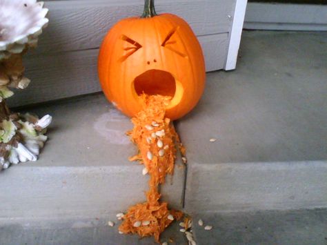 pumpin designs | The only time I don't mind throw up... Pumpkin Throwing Up, Halloween Alley, Awesome Pumpkin Carvings, Diy Fails, Pumpkin Carving Ideas, Lantern Ideas, Halloween Traditions, Halloween Pumpkins Carvings, Halloween Pins