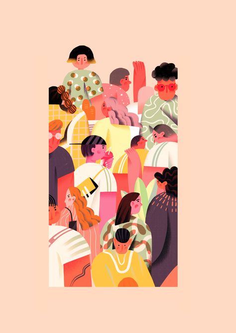 Abstract People Illustration, Gravity Illustration, Community Illustration, Behance Illustration, Human Illustration, Female Illustration, Party Illustration, Illustrated People, Illustration Graphic