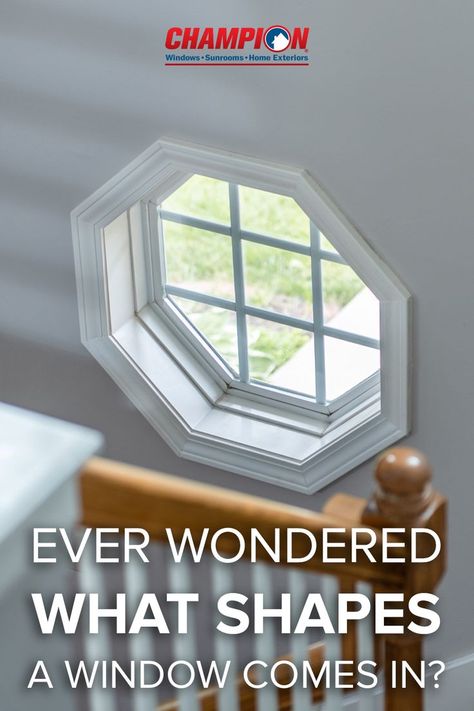 Looking to add some personality to your home? Try a shaped window! Window Shapes, Window Views, Shaped Windows, Vinyl Windows, Window View, Window Vinyl, Energy Efficient, House Exterior, Custom Sizing