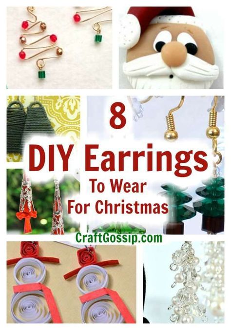 These Christmas tutorials are all for Earrings that are perfect for the festive season. All of these links lead to DIY earring tutorials. They are easy to follow with photos to guide you along. If you are looking to buy … Read More... Homemade Christmas Jewelry, Christmas Jewlrey Diy, Christmas Accessories Diy, Diy Dangle Earrings Tutorials, Christmas Earing Diy, Christmas Jewelry Diy Earrings, Christmas Earrings To Make, Beaded Christmas Ornaments Diy Tutorials, Christmas Diy Earrings