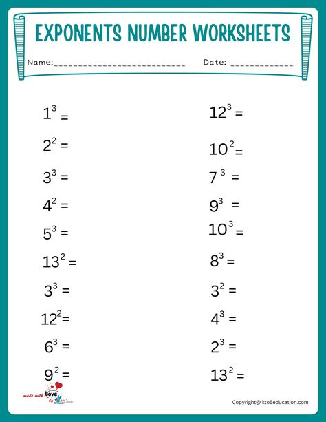 Math Exponents, 7th Grade Math Worksheets, Direct And Indirect Speech, Exponent Worksheets, Mental Maths Worksheets, School Test, Cool Math Tricks, Grade 6 Math, Third Grade Writing