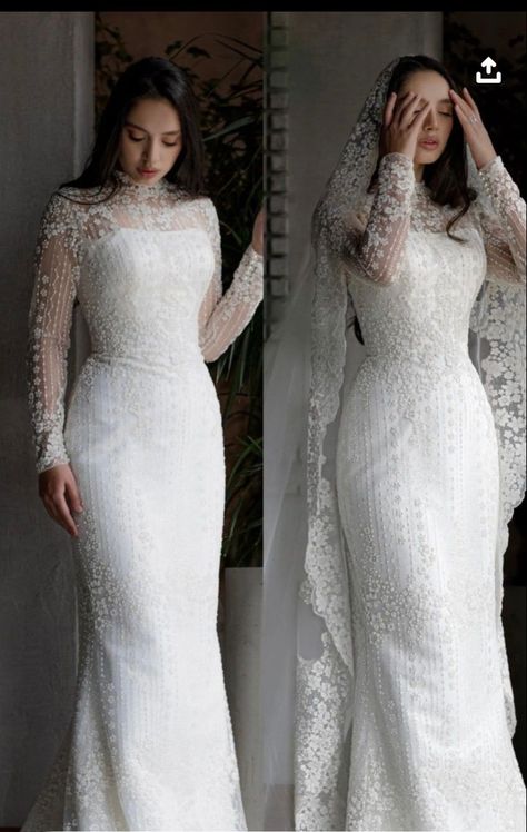 Classic Wedding Looks Brides, Classy Wedding Dress 2023, Boatneck Wedding Dress Lace, Beaded Applique Wedding Dress, Wedding Dress For Christian Bride, Round Neckline Wedding Dress, Christian Wedding Dress Ideas, Elegant White Dress Classy Wedding Gowns, Wedding Dresses Christian Bride