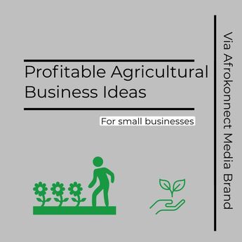 Top 8 Profitable Agricultural Business Ideas in 2022 - Afrokonnect Agricultural Business Ideas, Agriculture Business Ideas, Garden Business Ideas, Agriculture Business Plan, Manufacturing Business Ideas, Agriculture Books, Profitable Small Business Ideas, Business Ideas For Women Startups, Ag Education