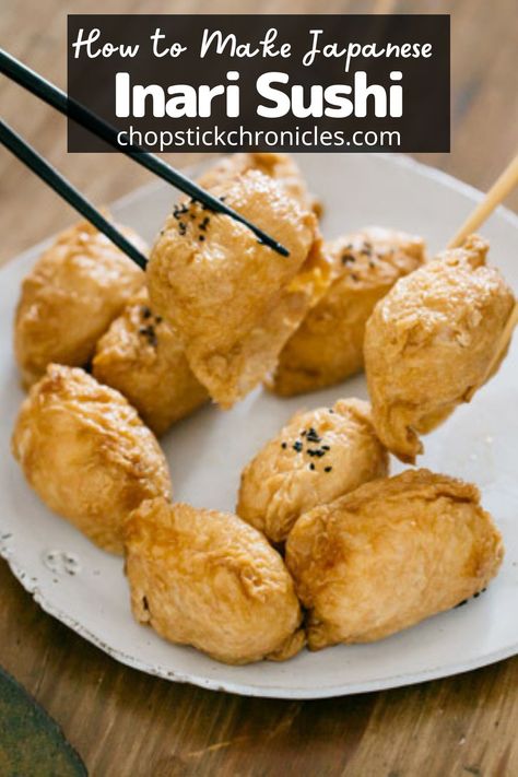 Special Inari sushi recipe from my aunt with step by step photos Healthy Sushi Recipes, Inari Sushi, Healthy Sushi, Sushi Recipes Homemade, Vegetarian Sushi, Deep Fried Tofu, Sushi Recipe, Easy Sushi, Japanese Street Food