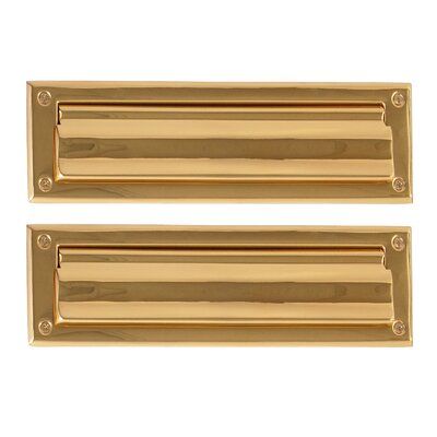 BRASS Accents 13 in x 3.6 in Brass Mail Slot Finish: Mail Slots, Mailbox Accessories, Architectural Mailboxes, Mail Slot, Hollow Core Doors, Brass Interior, Wall Mount Mailbox, Mounted Mailbox, Brass Door