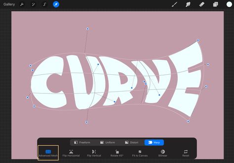 How To Curve Text in Procreate - 🖌️ Procreate.courses Procreate Text, Text In Procreate, Free Procreate, Procreate Tutorial, Text Tool, Unique Poster, 3d Painting, Tropical Pattern, New Opportunities