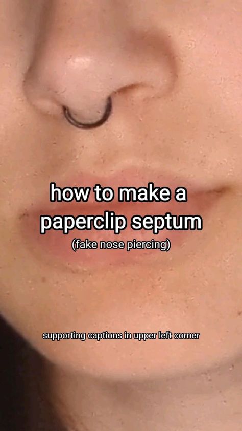 Pin on cute thingz 2 make Fake Septum Piercing, What To Do When Bored, Jewelry Clothes, Seni Dan Kraf, Things To Do When Bored, Pinterest Diy, Fake Piercing, Everyday Hacks, Teen Life Hacks