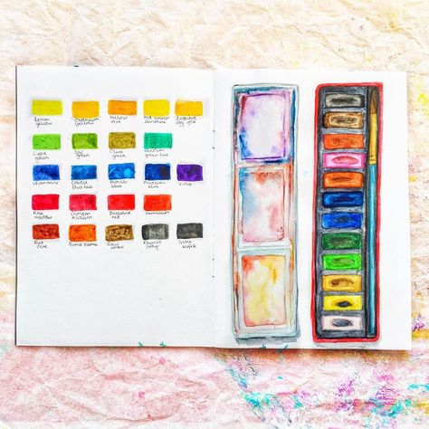 Sketchbook Swatch Page, Watercolour Swatches, A Level Art Sketchbook, Paint Swatches, Colour Theory, Sketchbook Inspo, Sketchbook Pages, A Level Art, Artistic Inspiration