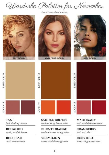 Deep Autumn Dream Wardrobe, Dark Autumn Capsule Wardrobe, Deep Autumn Hair Color Ideas, True Autumn Color Palette Outfits, Deep Autumn Capsule Wardrobe, Warm Autumn Color Palette Outfits, Soft Autumn Wardrobe, True Autumn Color Palette, Dark Autumn Color Palette