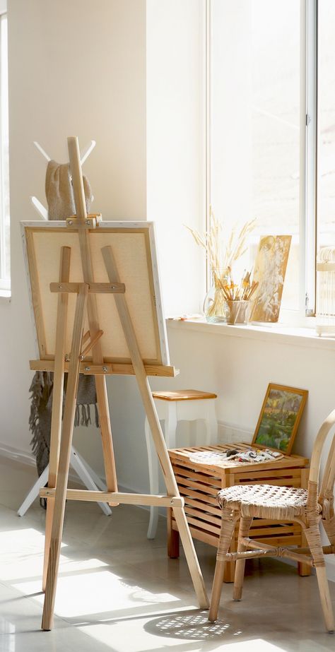 Artist Easel Plans, Creative Office Space, Art Studio Organization, Art Studio Room, Art Studio Design, Artist Easel, Architecture Life, Art Studio At Home, Art Easel