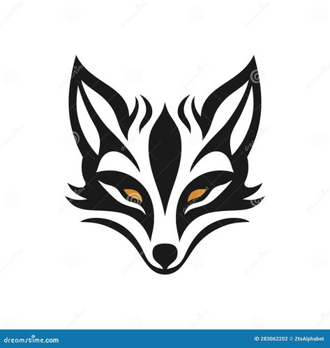 Japan Kitsune mask Logos illustrator vector of wolf head mythology silhouette, mascot icon, animal symbol. isolated on white background. Kitsune Logo Design, Animal Face Clipart, Japan Symbol, Wolf Mascot, Fox Logo Design, Animal Symbol, Female Fox, Kitsune Mask, Kitsune Fox