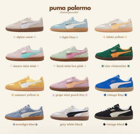 Puma Vintage Shoes, Palermo Puma Outfit, Puma Shoes Aesthetic, Puma Palermo Outfit, Palermo Puma, Puma Aesthetic, Puma Sneakers Outfit, Puma Palermo, Pretty Shoes Sneakers