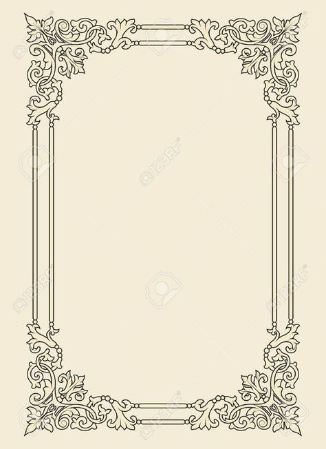 Royal Frame, Book Cover Art Design, Vintage Photo Frame, Ornamental Vector, Victorian Frame, Baroque Frames, Page Decoration, Frame Border Design, Vintage Photo Frames