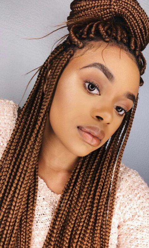 Small Box Braids Hairstyles, Brown Box Braids, Trendy We Fryzurach, Small Box Braids, Blonde Box Braids, Jumbo Box Braids, Blonde Braids, Long Box Braids, Box Braids Styling