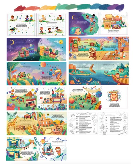 Children's Book Layout, Book Illustration Layout, Children's Story Book, Book Illustration Design, Story Books Illustrations, 동화 삽화, Illustration Art Kids, Buch Design, Children Book Illustration