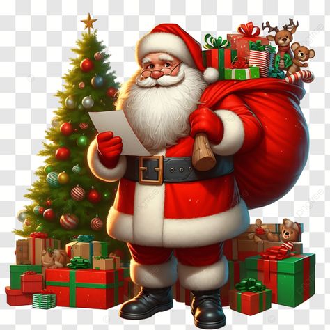 Sharing this stunning image with everyone, hope it will bring you inspiration and joy. Santa Claus With Gifts, Beautiful Tropical Fish, Merry Christmas Santa Claus, Santa Pictures, Halloween Flowers, Black Friday Christmas, Media Design Graphics, Merry Christmas Png, Black And White Tree