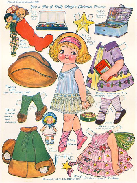 Christmas Paper Dolls, Dolly Dingle, Christmas Dress Up, Paper Dolls Printable, Vintage Paper Dolls, Dress Up Dolls, Doll Photography, Graphic Design Print, Digital Collage Sheets