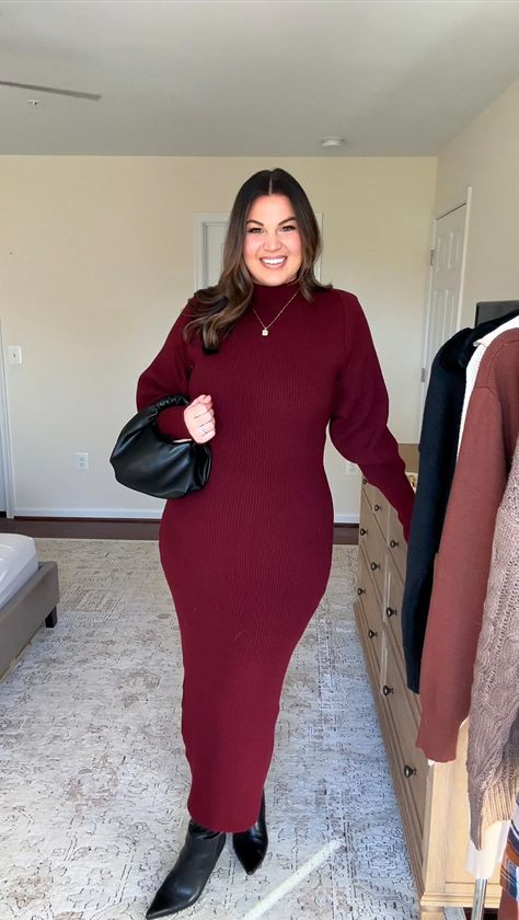 Kelly Elizabeth's Amazon Page Burgundy Sweater Dress Outfit, Burgundy Sweater Dress, Sweater Dress Outfit, Burgundy Sweater, Luxury Store, Dress Outfit, Favorite Products, Work Outfits, Work Outfit