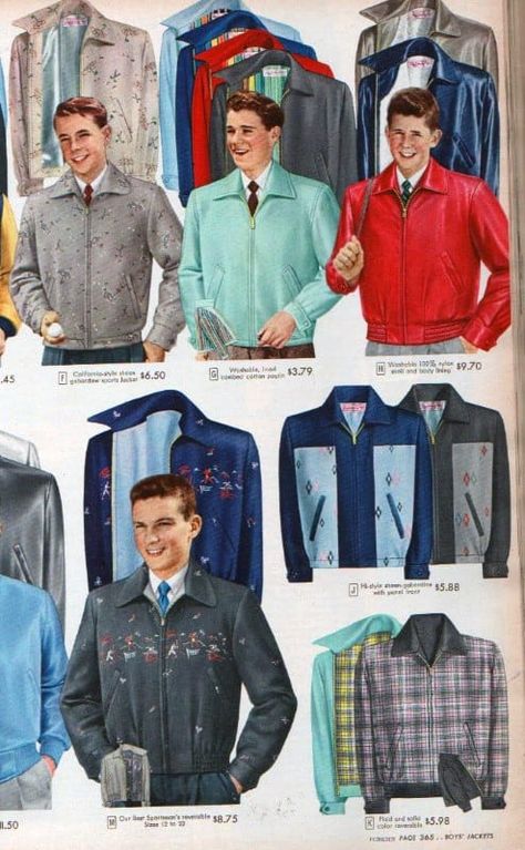 1950s Mens Fashion Style Guide - A Trip Back In Time 1950s Fashion Menswear, 1950s Casual, 1950s Jacket, 1950s Men, 1950s Mens Fashion, Teen Clothing Stores, 1950s Mens, Teen Dress, Teen Boy Outfits