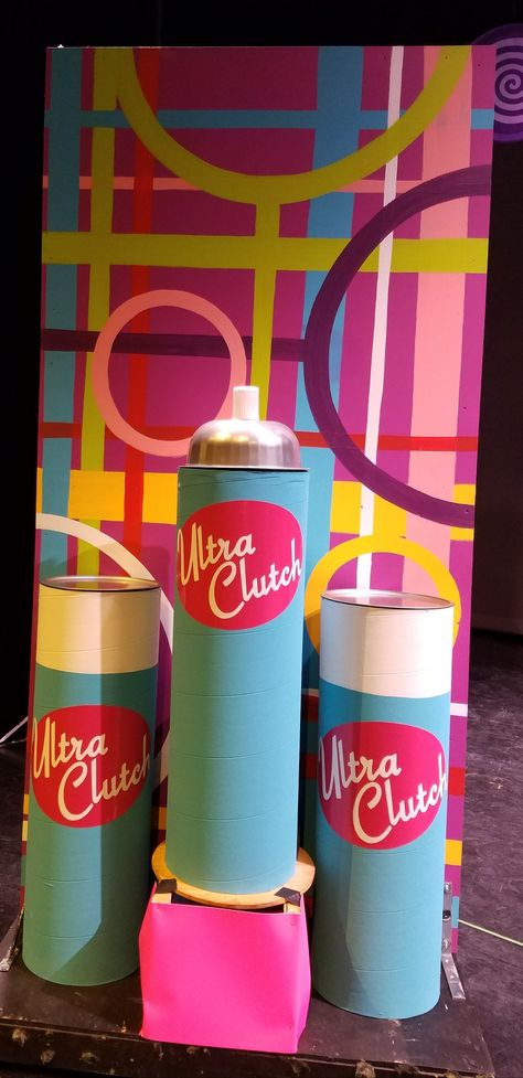 Hairspray: Ultra Clutch Set Design Ultra Clutch Hairspray, Hairspray Musical Set Design, Hairspray Themed Party, Hairspray Set Design, Hairspray Musical Aesthetic, Musical Theatre Party, Hairspray Aesthetic, Hairspray Party, Hairspray Poster