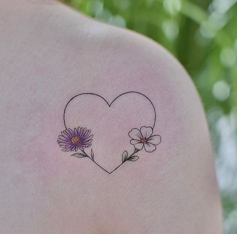 Heart Flower Tattoo, Favorite Tattoos, Self Love Tattoo, Mom Tattoo, Butterfly Tattoos For Women, Anklet Tattoos, Back Of Neck Tattoo, Mother Tattoos, Bff Tattoos