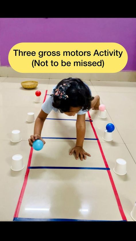 Shweta | DIY activities | Nagpur | Singrauli | Activity to work on Gross motor skills 🥎 👟 ✔️ work on muscles development ✔️ muscle control ✔️ co-ordination ✔️ and most important it i… | Instagram Disney Large Motor Activities, Eyfs Gross Motor Activities, Toddler Gross Motor Activities, Gross Motor Activities For Preschoolers, Gross Motor Activities For Toddlers, Preschool Transitions, Physical Activities For Toddlers, Preschool Gymnastics, Gross Motor Activity