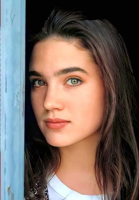 (1) Lucie Sitarova - Jennifer Connelly x | Facebook Jennifer Conely, Jennifer Connelly Young, Badass Aesthetic, Most Beautiful Eyes, Long Dark Hair, Hollywood Actors, Actrices Hollywood, Jennifer Connelly, Hollywood Celebrities