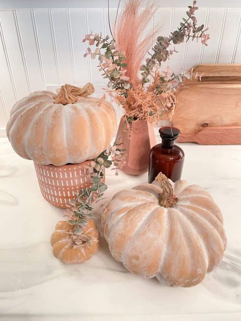 Painting Pumpkins To Look Like Terra Cotta, Terra Cotta Pumpkin Diy, Terra Cotta Pumpkins, Pottery Barn Fall Decor, Pottery Barn Fall, Pumpkin Pottery, Pottery Barn Pumpkin, Pottery Barn Diy, Pottery Barn Look