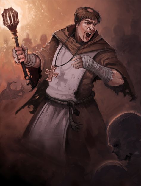 Todd Ulrich Battle Priest, Warrior Priest, Dnd Cleric, Fantasy Role Playing, The Elder Scrolls, Wow Art, Warhammer Fantasy, Fantasy Warrior, Fantasy Rpg