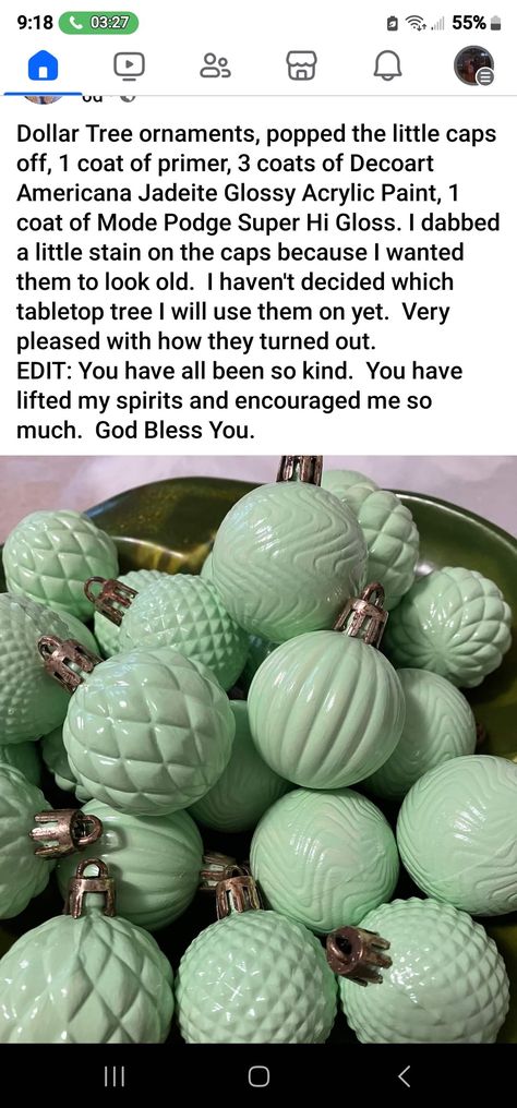 Diy Jadeite Ornaments, Christmas Decorations, Christmas