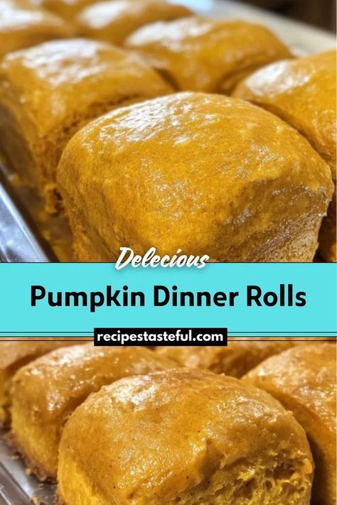 These soft and fluffy Pumpkin Dinner Rolls are enriched with pumpkin puree and warm spices, making them a perfect addition to any autumn meal or holiday feast. Pumpkin Dinner Rolls Recipe, Pumpkin Dinner Rolls, Pumpkin Dinner, Pumpkin Puree Recipes, Pumpkin Rolls Recipe, Christmas Recipes Easy, Pumpkin Roll, Dinner Rolls Recipe, Christmas Food Dinner