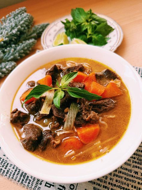 Beef Yellow Curry, Beef Stew Noodles, Beef Noodle Stew, Wine Beef Stew, Chicken Pho Soup, Bo Kho, Red Wine Beef Stew, Vietnamese Beef Stew, Red Wine Beef