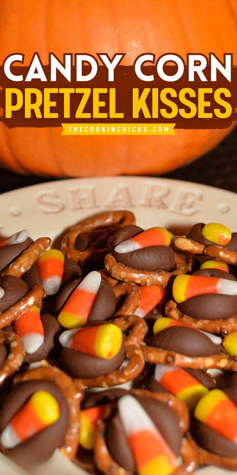 These Candy Corn Pretzel Kisses is a fun halloween treats to make. This creative halloween party ideas is perfect for kids. A sure treat for your sweet tooth cravings during halloween. Candy Corn Peanuts Recipe, Halloween Pretzel Rolo Treats, Candy Corn Pretzel Bites, Halloween Covered Pretzels, Easy Halloween Pretzel Treats, Halloween Kid Appetizers, Candy Corn Pretzels, Cute Halloween Candy Ideas, Halloween Goodies For Adults