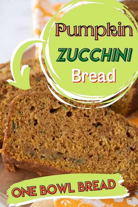 It's the time of year for pumpkin recipes! This one bowl bread uses both pumpkin and some of that zucchini from your garden! You'll love how moist this easy quick bread recipe is not to mention everyone's favorite pumpkin spice flavor! Keto Pumpkin Zucchini Bread, Pumpkin Zucchini, Zucchini Bread Pumpkin, Zucchini Pumpkin Bread, Pumpkin Zucchini Bread Recipes, Pumpkin Bread 1 Cup Pumpkin, Pumpkin Carrot Zucchini Bread, Pumpkin Spice Zucchini Bread, Pumpkin Pie Syrup