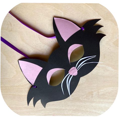 Cat theme party mask.. This cat mask is perfect for kids and adults and can be made simply with paper with detailed instructions. It is very simple to make with easy to follow steps. Follow the link for tutorial. This will also be a fun craft for kids to make. Will be a super fun idea for costume party in school or for Halloween. Cat Mask Paper Plate, Mask Making Craft, Cat Costume Kids Diy, Diy Cat Costume Kids, Mask Making For Kids, Mask Ideas For Kids, Mask Craft Ideas, Cat Diy Costume, Diy Cat Mask