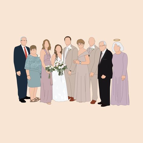 Family Plaque, House Decals, Faceless Portrait, Paper Gifts Anniversary, Paper Anniversary, Family Art, Beautiful Drawings, Memorial Keepsakes, Digital Portrait