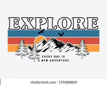 Adventure Background, Travel Hoodie, Outdoor Artwork, T Shirt Logo Design, T Shirt Prints, Children Sketch, Mountain Illustration, Casual Art, Shirt Logo Design