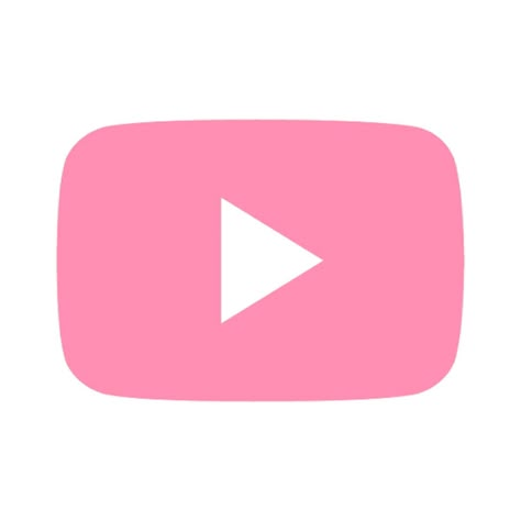 Logo Youtube Aesthetic, Cute Youtube Logos, Youtube Pink Icon, Youtube Icon Pink, Pink Youtube Icon, Youtube Icon, Ios Emoji, Orange Icons:), App Store Icon