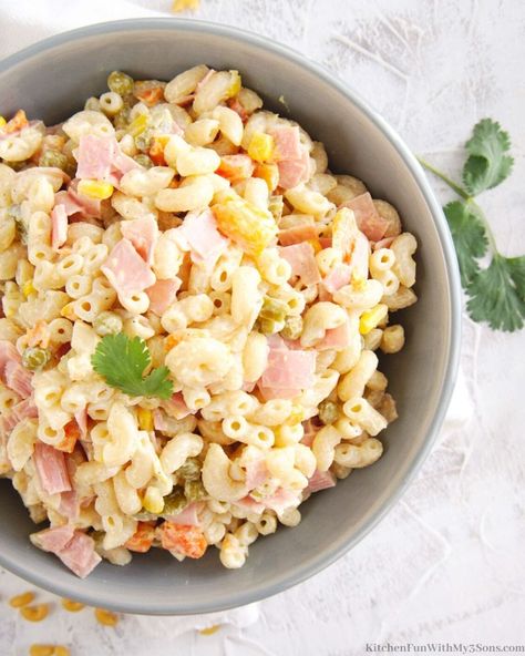 Mexican Macaroni Salad With Ham, Mexican Ham, Pasta Mexicana, Mexican Macaroni, Ham Pasta Salad, Macaroni Salad With Ham, Mexican Macaroni Salad, Salad Calories, Mexican Pasta Salad