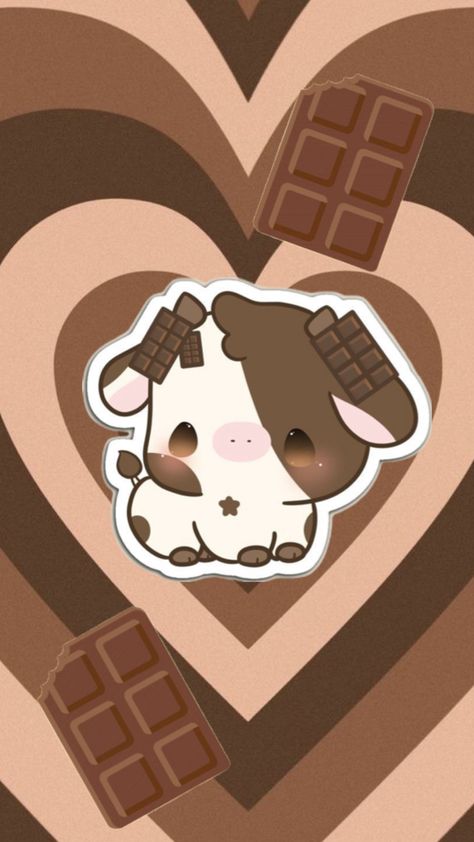 Chocolate Cow, Cow Wallpaper, Cow Drawing, Floral Wallpaper Iphone, Cute Goth, Iphone Wallpaper Kawaii, Clay Diy Projects, Cute Food Drawings, Cute Doodles Drawings