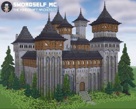 Minecraft Castle Designs, Minecraft Building Ideas, Minecraft Kingdom, Minecraft Statues, Minecraft Structures, Minecraft Interior Design, Minecraft House Plans, Bangunan Minecraft, Easy Minecraft Houses